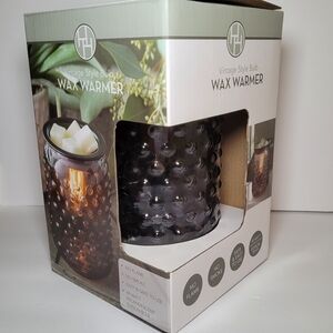 New Huntington Home Vintage Style Bulb Wax Warmer Purple Hobnail NIB